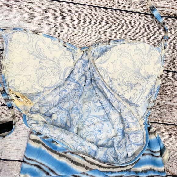 MAGIC BRA Tie Dye & Crochet Swimsuit Halter Top L - Picture 7 of 11